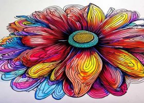 花的儿童画线描 花的儿童画线描怎么画