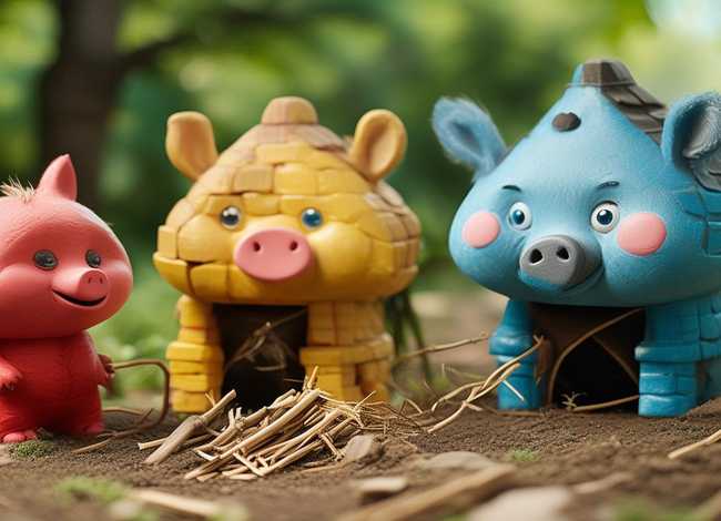 三只小猪儿童大班故事视抨琪红琪全文 - 幼儿三只小猪故事表演视频大全