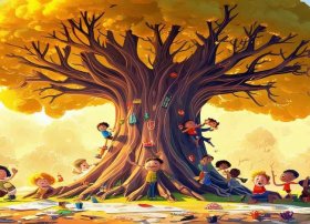 大树的故事儿童画二年级（大树的故事绘画二年级）