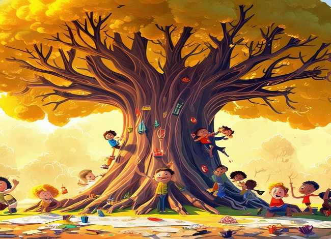 大树的故事儿童画二年级（大树的故事绘画二年级）