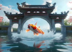 鲤鱼跳龙门儿童故事伴奏纯音乐，鲤鱼跳龙门故事背景音乐