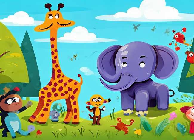 动物世界儿童画，动物世界幼儿简笔画