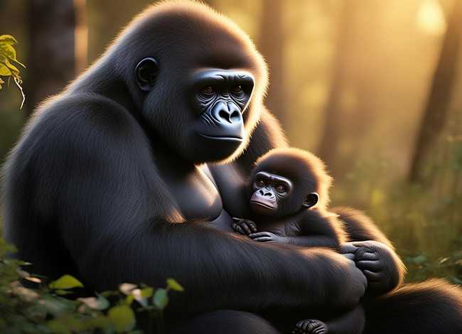 大猩猩的故事睡前故事 大猩猩和小猩猩的睡前故事