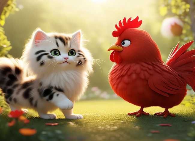 儿童故事小花猫与大公鸡 小公鸡和小花猫的故事怎么写