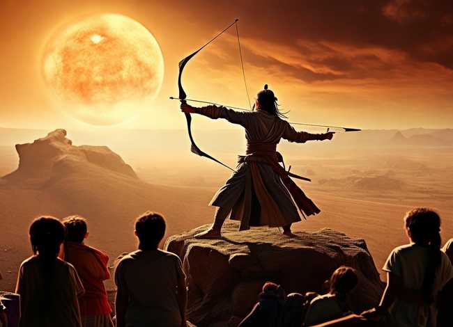 后羿射日儿童故事演讲ppt；后羿射日的故事演讲三分钟