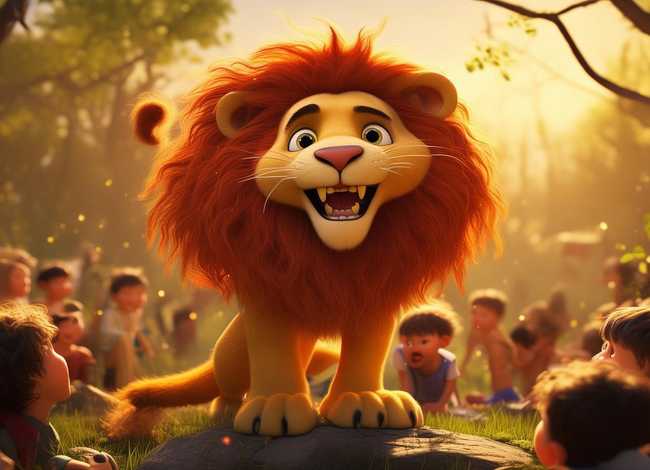 儿童睡前故事大全说大话的狮子；儿童童话睡前故事说大话的狮子