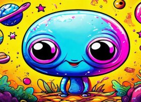 外星人儿童画作品；外星人儿童画作品图片