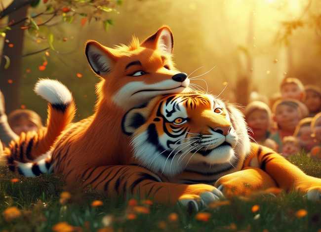 儿童讲故事配乐狐假虎威 - 狐假虎威的讲故事配音乐