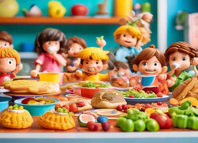 儿童吃饭卡通图片；儿童吃饭卡通图片大全