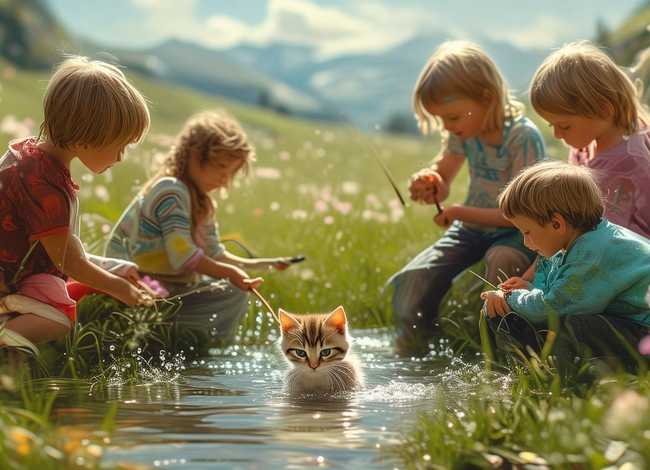 小猫钓鱼故事儿童完整3-6岁 - 小猫钓鱼的故事完整版
