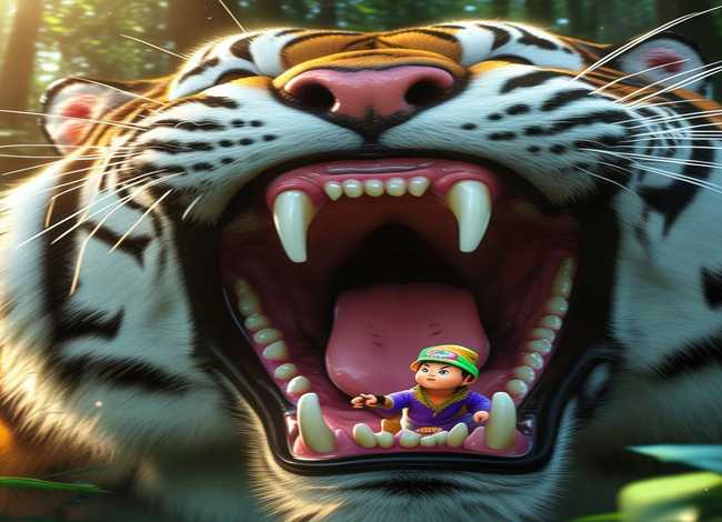 儿童故事虎口拔牙寓意（虎口拔牙寓言故事表演）