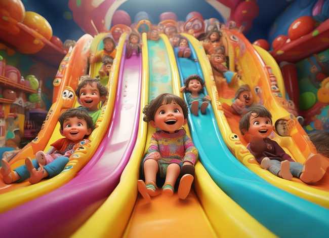 儿童故事滑梯房 小娃儿故事滑滑梯的儿歌视频