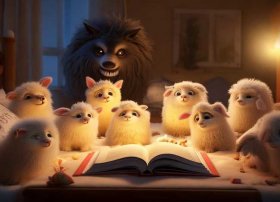 儿童故事大全大灰狼和七只小羊 - 大灰狼和七只小羊睡前故事大全在线听