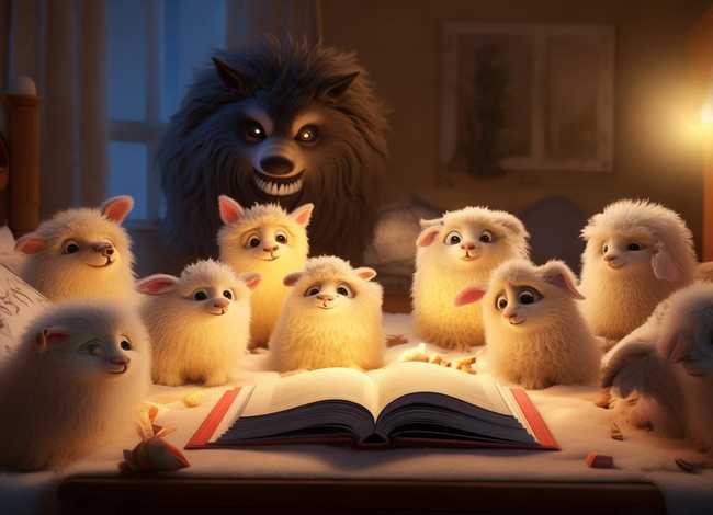 儿童故事大全大灰狼和七只小羊 - 大灰狼和七只小羊睡前故事大全在线听