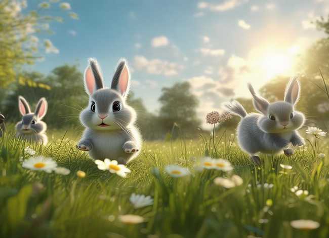 兔小贝故事三只小兔 - 故事 三只小兔