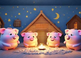 儿童益智睡前故事三只小猪，少儿睡前故事365三只小猪