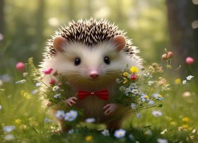 儿童故事刺猬送信、小刺猬送花的故事