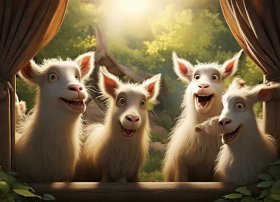 播放狼和七只小山羊的故事、播放狼和七只小山羊的故事英语