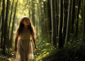 竹子里小孩的故事，竹子里的小女孩故事