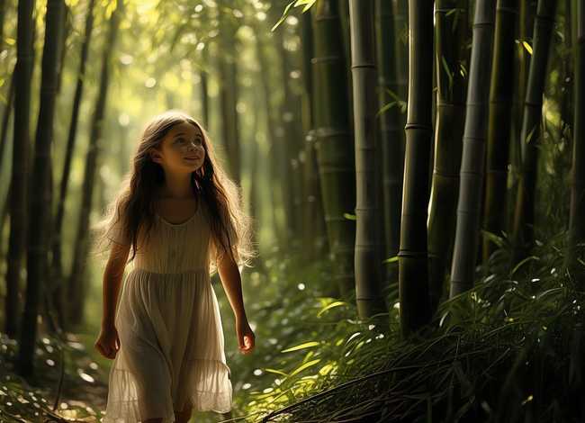 竹子里小孩的故事，竹子里的小女孩故事