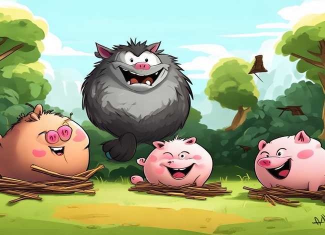 阿布故事三只小猪、阿布故事三只小猪与大灰狼 阿布故事三只小猪、阿布故事三只小猪与大灰狼
