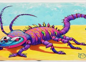 蝎子儿童画，蝎子儿童画图片大全