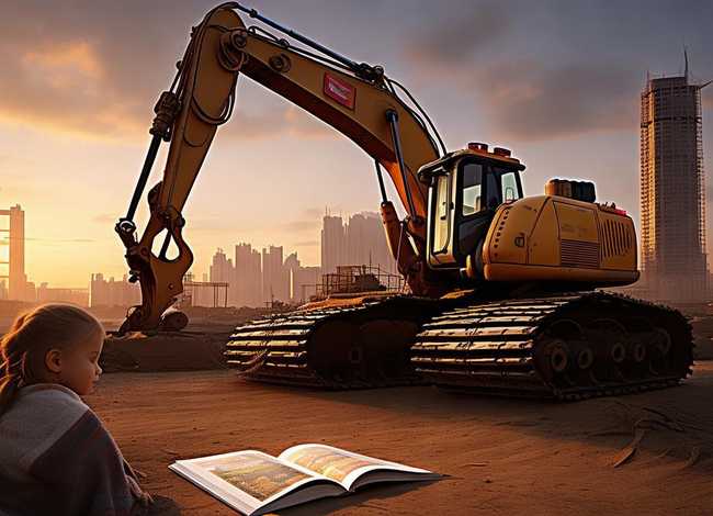 挖土机故事图片，挖土机故事睡前故事
