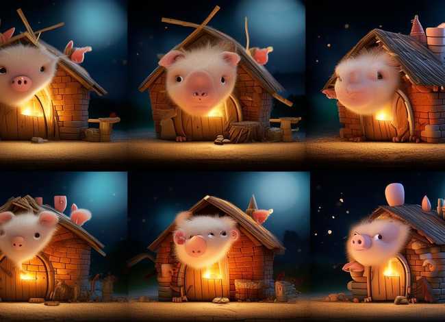 三只小猪盖房子的睡前故事（三只小猪盖房子的睡前故事图片）