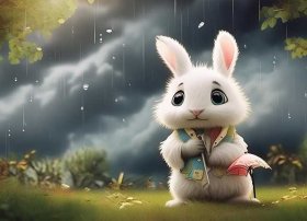 小白兔要下雨了儿童故事绘本分享 - 小白兔下雨了的完整故事