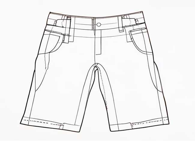 儿童裤子版图；儿童裤子制版图