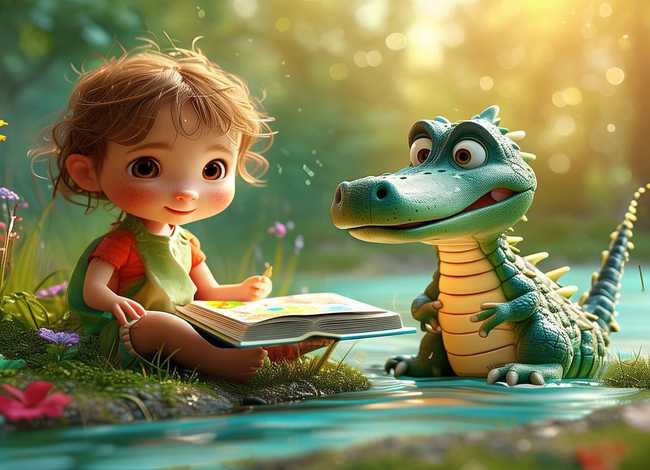 鳄鱼的儿童故事英文版，关于鳄鱼的英文绘本故事