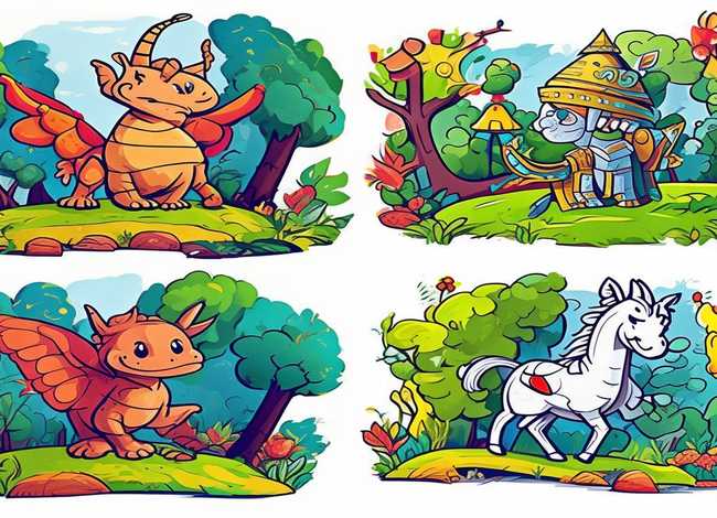 儿童故事简笔画4幅图，儿童故事简笔画图片大全大图