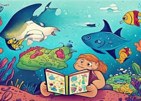 海里的故事一年级课外书手绘，海里的故事一年级课外书手绘图片