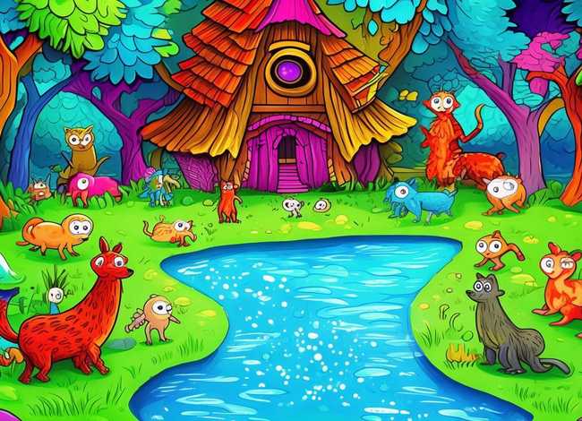 儿童故事主题简笔画、儿童故事简笔画填色