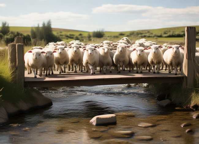 《小羊过桥》的故事、《小羊过桥》的故事简介