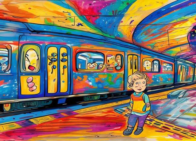 地铁儿童画 地铁儿童画获奖图片