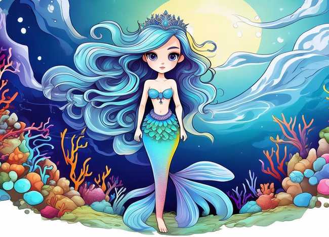 海的女儿童话插图简笔画（海的女儿童话插图简笔画怎么画）