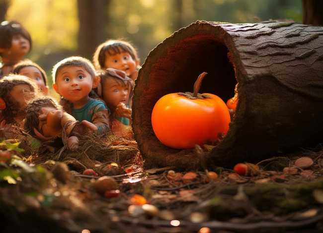 儿童故事柿子去哪了图片、柿子去哪儿了儿童故事