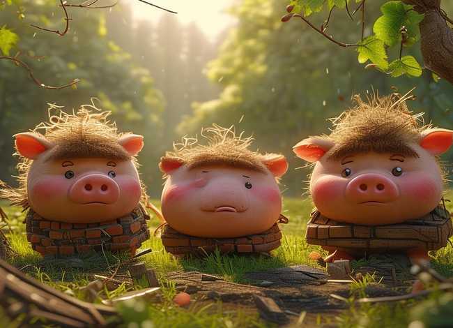 小猪故事视频，三只小猪故事视频