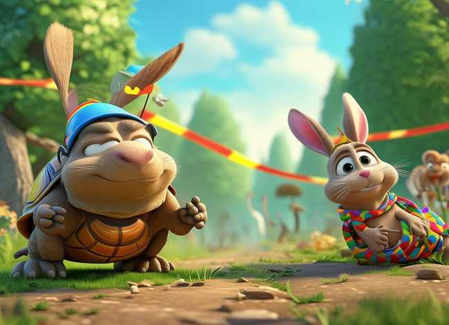 儿童故事龟兔赛跑文字 - 少儿故事龟兔赛跑文字