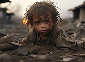 战争与儿童的图片；战争对儿童的伤害图片