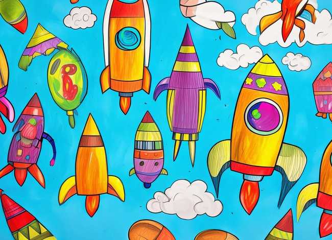 关于火箭的儿童图画 关于火箭的儿童图画大全