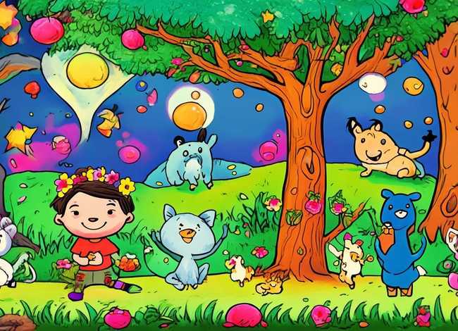 儿童手绘故事画5页，幼儿手绘故事