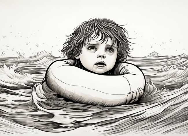 儿童沉船画，儿童沉船简笔画