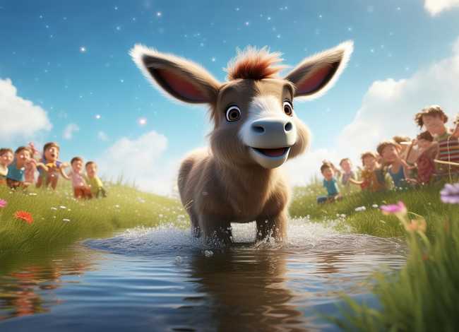 儿童故事小驴过河；小儿故事 驴子过河