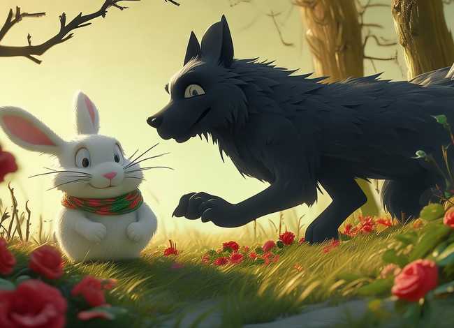儿童故事兔子和大灰狼,民间故事——兔子和大灰狼的故事 儿童故事兔子和大灰狼,民间故事——兔子和大灰狼的故事