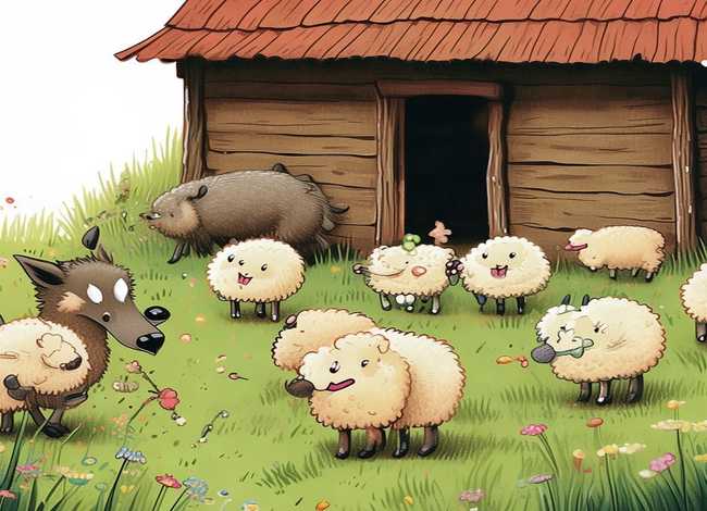 狼和七只小羊绘本故事，狼和七只小羊的绘本故事