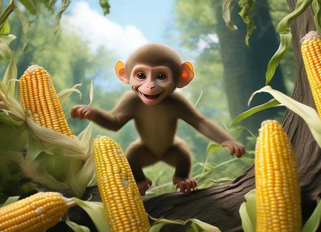 小猴子掰玉米的故事原文、小猴子掰玉米的故事原文视频