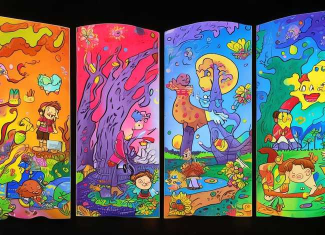 儿童故事四联画图片，故事四联画图片大全