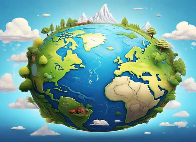 地球儿童画，地球儿童画创想画